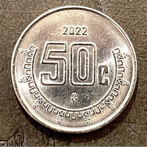 50 Centavo 2022 🇲🇽 Ring of Acceptance (Anillo de la Aceptación) Aztec Calendar